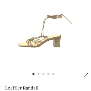 Loeffler Randall Metallic Gold Heeled Sandals